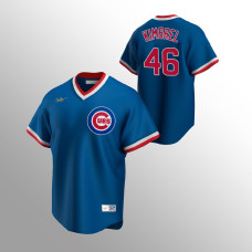 Men's Chicago Cubs #46 Craig Kimbrel Royal Road Cooperstown Collection Jersey