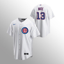 Men's Chicago Cubs David Bote #13 White Replica Home Jersey