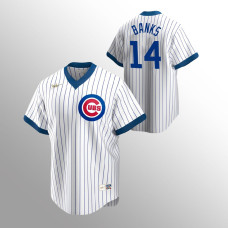 Ernie Banks Chicago Cubs White Cooperstown Collection Home Jersey