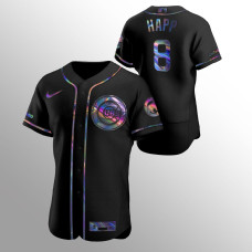 Ian Happ Chicago Cubs Black Authentic Iridescent Holographic Jersey