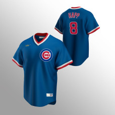 Men's Chicago Cubs #8 Ian Happ Royal Road Cooperstown Collection Jersey