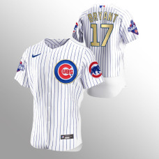 Chicago Cubs Kris Bryant White 2016 World Series Champions Jersey