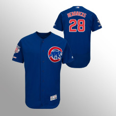 Men's Chicago Cubs #28 Royal Kyle Hendricks MLB 150th Anniversary Patch Flex Base Authentic Collection Alternate Jersey
