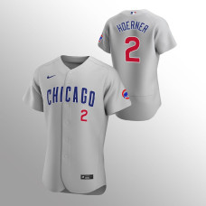 Chicago Cubs Nico Hoerner Gray Authentic Road Jersey
