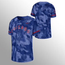 Men's Chicago Cubs Royal Authentic Collection Camo Jersey