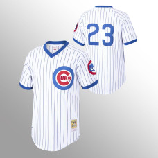Men's Chicago Cubs #23 Ryne Sandberg White Authentic Cooperstown Collection Jersey