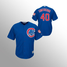 Men's Chicago Cubs #40 Royal Willson Contreras 2019 Spring Training Cool Base Majestic Jersey