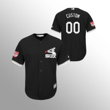 Men's Chicago White Sox #00 Black Custom 2019 Spring Training Cool Base Majestic Jersey