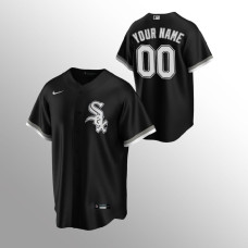 Men's Chicago White Sox Custom #00 Black Replica Alternate Jersey