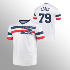 Men's Chicago White Sox Jose Abreu #79 White Cooperstown Collection V-Neck Jersey