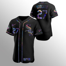 Lucas Giolito Chicago White Sox Black Authentic Iridescent Holographic Jersey