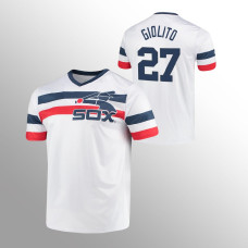 Men's Chicago White Sox Lucas Giolito #27 White Cooperstown Collection V-Neck Jersey