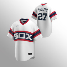 Men's Chicago White Sox #27 Lucas Giolito White Home Cooperstown Collection Jersey