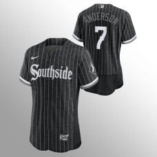 Men's Chicago White Sox Tim Anderson 2021 City Connect Black Authentic Jersey