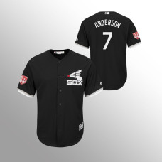 Men's Chicago White Sox #7 Black Tim Anderson 2019 Spring Training Cool Base Majestic Jersey