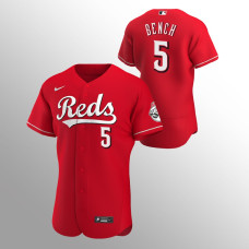 Cincinnati Reds Johnny Bench Scarlet Authentic Alternate Player Jersey