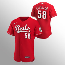 Cincinnati Reds Luis Castillo Scarlet Authentic Alternate Player Jersey