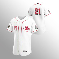 Men's Cincinnati Reds #21 White Authentic Roberto Clemente Day Jersey