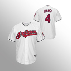 Bradley Zimmer Cleveland Indians White Cool Base Home Official Jersey