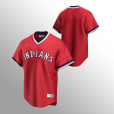 Men's Cleveland Indians Cooperstown Collection Red Road Jersey
