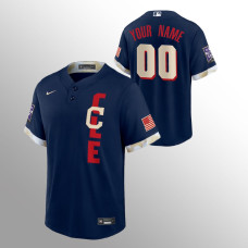 Cleveland Indians Custom Navy 2021 MLB All-Star Game Replica Jersey
