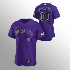 Men's Colorado Rockies Custom Authentic Purple 2020 Alternate Jersey