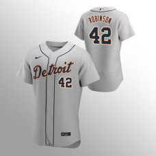Men's Detroit Tigers Jackie Robinson Authentic Gray 2020 Road Jersey