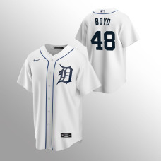 Men's Detroit Tigers Matthew Boyd #48 White Replica Home Jersey