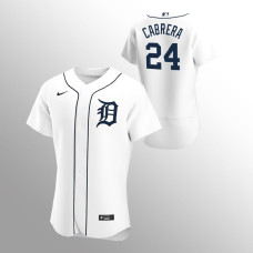 Men's Detroit Tigers Miguel Cabrera Authentic White 2020 Home Jersey