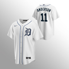 Men's Detroit Tigers Sparky Anderson #11 White Replica Home Jersey