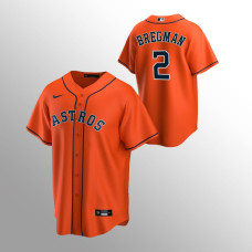 Men's Houston Astros Alex Bregman #2 Orange Replica Alternate Jersey