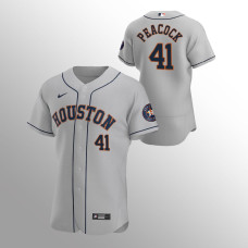 Men's Houston Astros Brad Peacock Authentic Gray 2020 Road Jersey