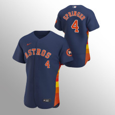 Men's Houston Astros George Springer Authentic Navy 2020 Alternate Jersey