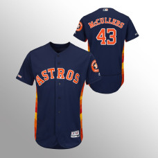 Men's Houston Astros #43 Navy Lance McCullers MLB 150th Anniversary Patch Flex Base Majestic Alternate Jersey