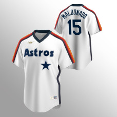 Men's Houston Astros #15 Martin Maldonado White Home Cooperstown Collection Jersey