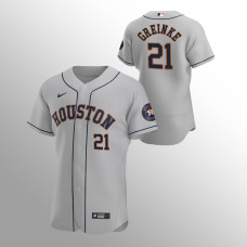 Men's Houston Astros Zack Greinke Authentic Gray 2020 Road Jersey