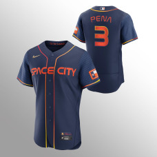 Houston Astros Jeremy Pena Navy #3 2022 City Connect Authentic Jersey