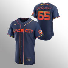 Houston Astros Jose Urquidy Navy #65 2022 City Connect Authentic Jersey