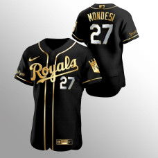 Men's Kansas City Royals Adalberto Mondesi Golden Edition Black Authentic Jersey