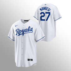 Men's Kansas City Royals Adalberto Mondesi #27 White Replica Home Player Jersey