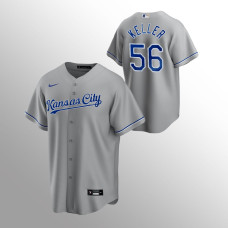 Men's Kansas City Royals Brad Keller Replica Gray Cool Base Road Jersey