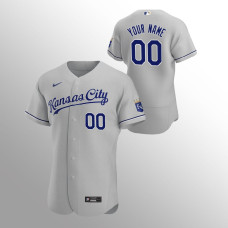 Men's Kansas City Royals Custom Authentic Gray 2020 Road Jersey