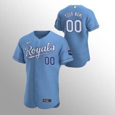 Men's Kansas City Royals Custom Authentic Light Blue 2020 Alternate Jersey