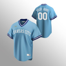 Custom Kansas City Royals Light Blue Cooperstown Collection Road Jersey