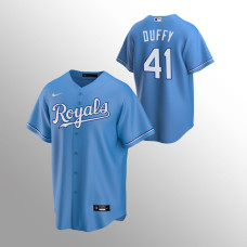 Men's Kansas City Royals Danny Duffy #41 Light Blue Replica Alternate Jersey