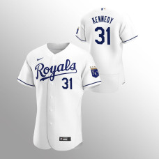 Men's Kansas City Royals Ian Kennedy Authentic White 2020 Home Jersey