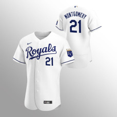 Men's Kansas City Royals Mike Montgomery Authentic White 2020 Home Jersey