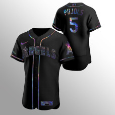 Albert Pujols Los Angeles Angels Black Authentic Holographic Golden Edition Jersey