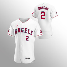 Los Angeles Angels Andrelton Simmons White Authentic Home Jersey