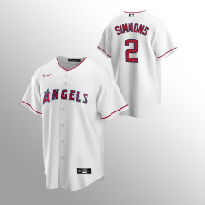 Men's Los Angeles Angels Andrelton Simmons #2 White Replica Home Jersey